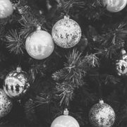 Baubles on a Christmas tree