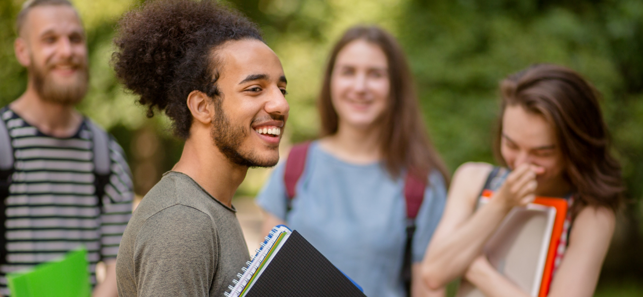 Students laughing