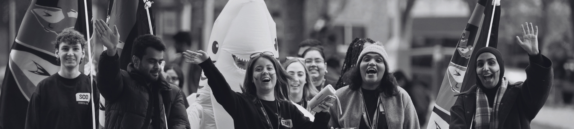 Student parade on College Lane