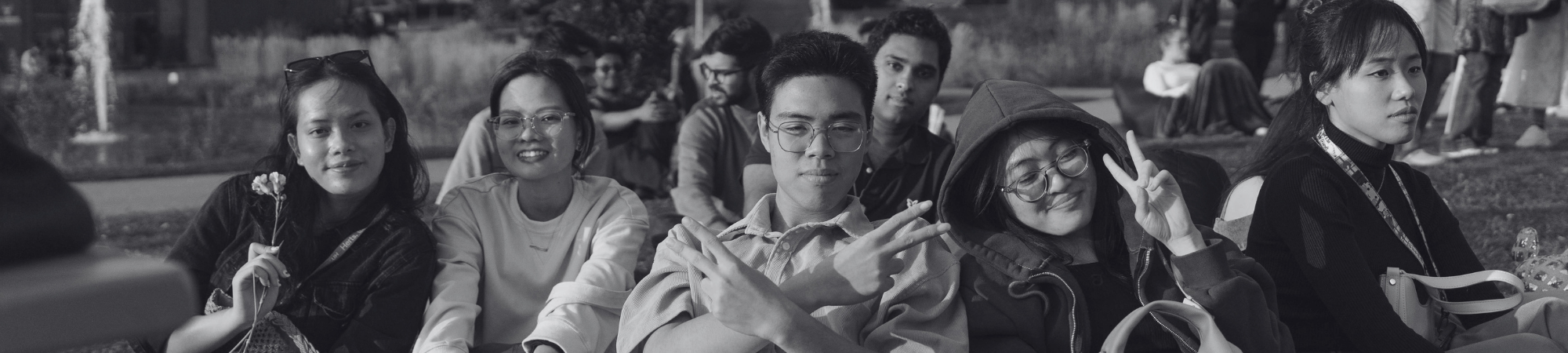 Group of students smiling