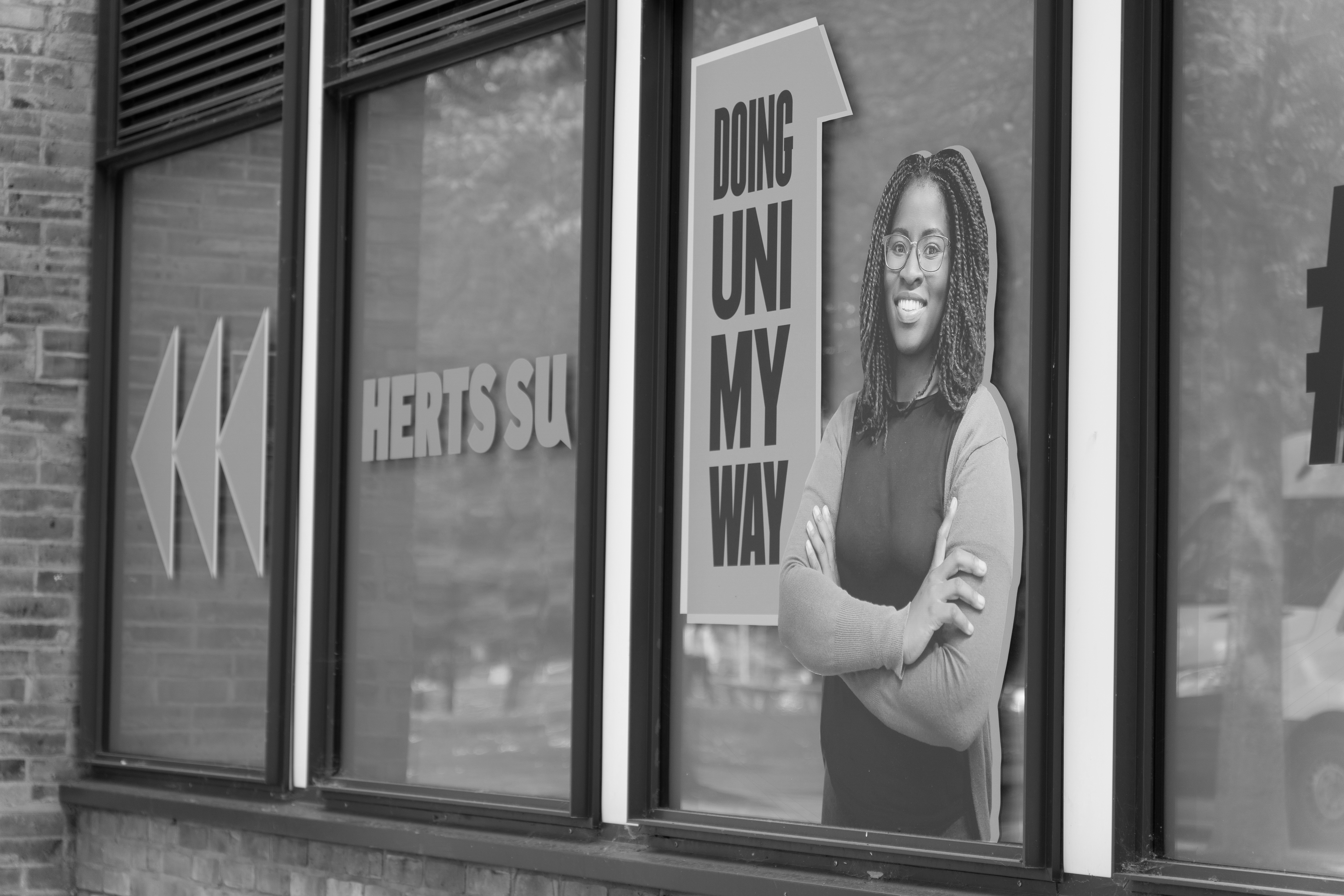 The outside of our office